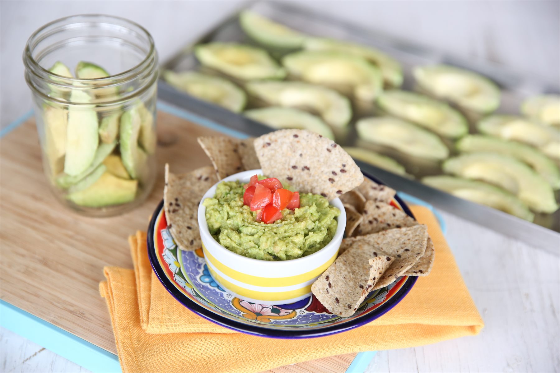 Fresh avocado prepared as a recognisable ingredient