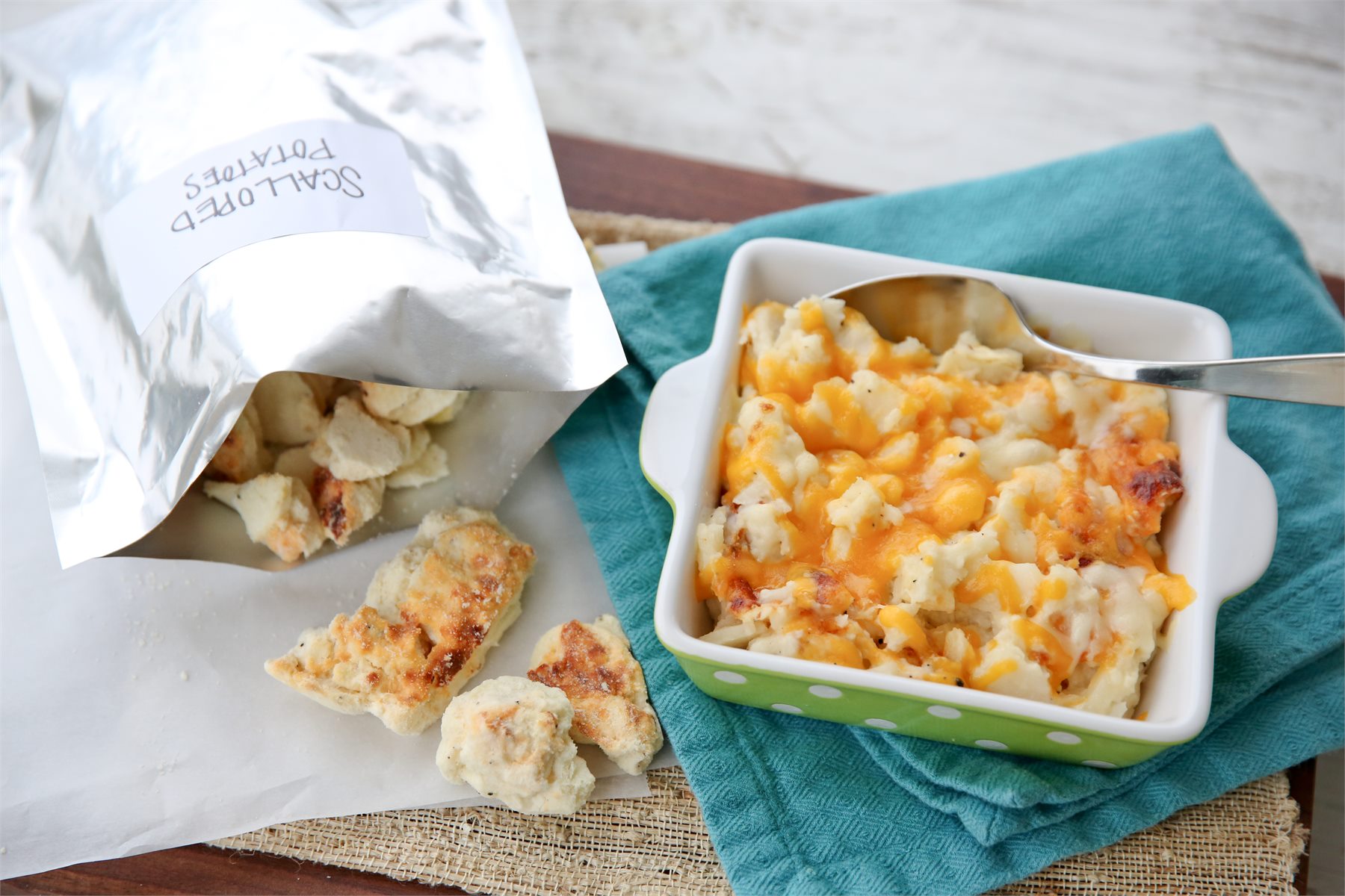 Portable savoury ingredients prepared in compact portions