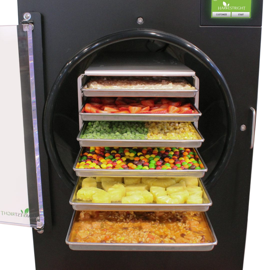 Loaded Home Pro trays prepared for reserve food production